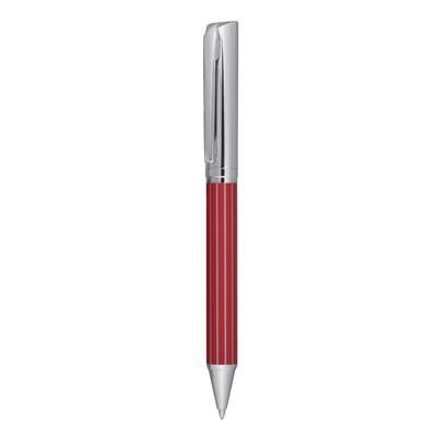 Branded Promotional ADORNO BALL PEN in Red - Silver Pen From Concept Incentives.