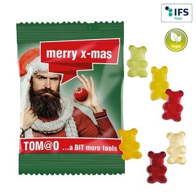 Branded Promotional VEGAN PREMIUM FRUIT GUM BEARS Sweets From Concept Incentives.