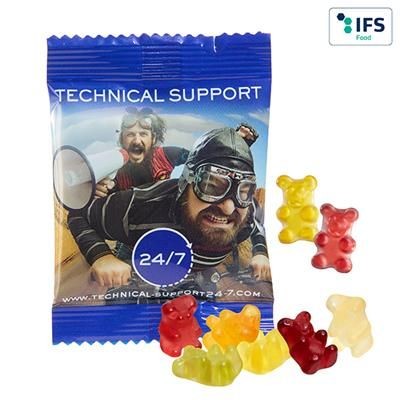 Branded Promotional OVERNIGHT EXPRESS FRUIT GUM PREMIUM BEARS Sweets From Concept Incentives.