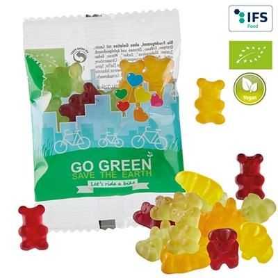 Branded Promotional VEGAN ORGANIC FRUIT GUM BEARS Sweets From Concept Incentives.