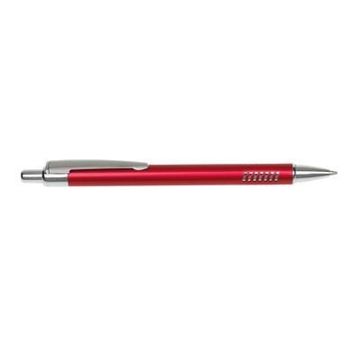 Branded Promotional METAL BALL PEN in Red with Silver Trim Pen From Concept Incentives.