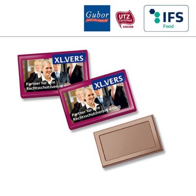 Branded Promotional MIDI MILK CHOCOLATE BAR Chocolate From Concept Incentives.