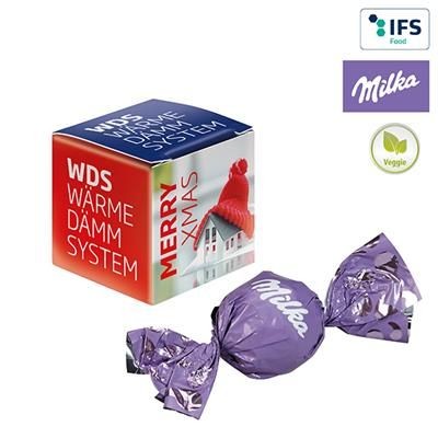 Branded Promotional MINI PROMO CUBE MILKA TRUFFLE Chocolate From Concept Incentives.