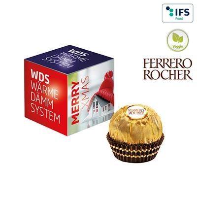 Branded Promotional MINI PROMO-CUBE with Ferrero Rocher Chocolate From Concept Incentives.