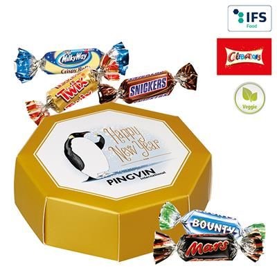 Branded Promotional OCTAGON BOX with Celebrations Chocolate From Concept Incentives.