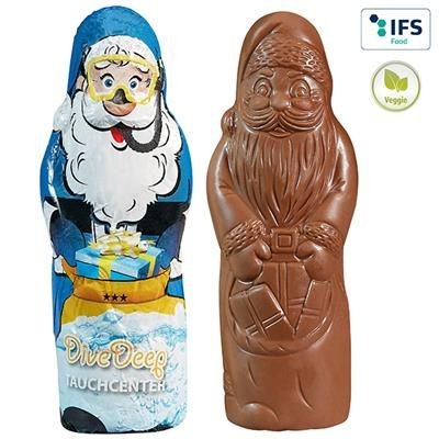 Branded Promotional MAXI CHOCOLATE FATHER CHRISTMAS FATHER CHRISTMAS SANTA Chocolate From Concept Incentives.