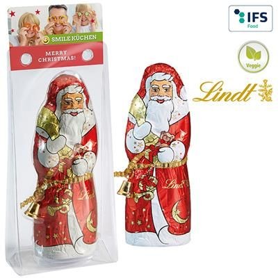 Branded Promotional LINDT FATHER CHRISTMAS SANTA Chocolate From Concept Incentives.