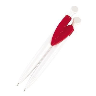 Branded Promotional VALENTINES BALL PEN SET in White & Red Pen Set From Concept Incentives.