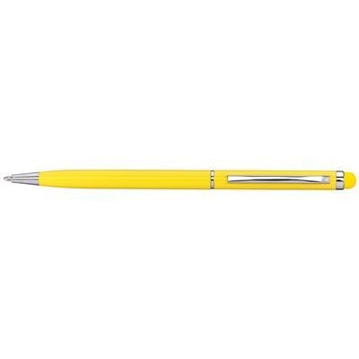 Branded Promotional SMART TOUCH COLOUR BALL PEN in Yellow Pen From Concept Incentives.