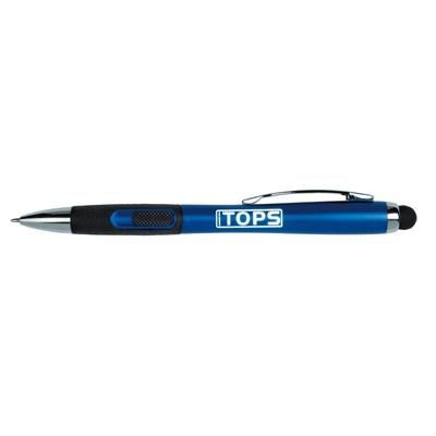 Branded Promotional LUX TOUCH BALL PEN in Blue Pen From Concept Incentives.