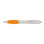 Branded Promotional SWAY BALL PEN in Silver with Orange Rubber Grip Pen From Concept Incentives.