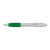 Branded Promotional SWAY BALL PEN in Silver with Green Rubber Grip Pen From Concept Incentives.