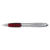 Branded Promotional SWAY BALL PEN in Silver & Dark Red Pen From Concept Incentives.