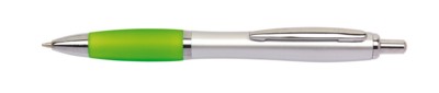 Branded Promotional SWAY BALL PEN in  Apple Green & Silver Pen From Concept Incentives.