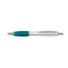 Branded Promotional SWAY PLASTIC BALL PEN in Petrol & Silver Pen From Concept Incentives.