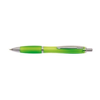 Branded Promotional SWAY PLASTIC BALL PEN in Apple Green Pen From Concept Incentives.