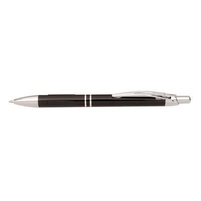 Branded Promotional LUCERNE ALUMINIUM METAL BALL PEN in Black Pen From Concept Incentives.