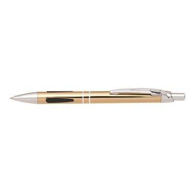 Branded Promotional LUCERNE ALUMINIUM METAL BALL PEN in Gold Pen From Concept Incentives.