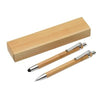 Branded Promotional DOUBLE BAMBOO WRITING SET Pen Set From Concept Incentives.