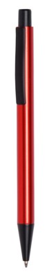 Branded Promotional QUEBEC ALUMINIUM METAL BALL PEN in Red Metallic Pen From Concept Incentives.