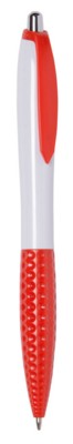 Branded Promotional JUMP BALL PEN in White & Red Pen From Concept Incentives.