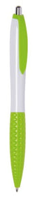 Branded Promotional JUMP BALL PEN in White & Apple Green Pen From Concept Incentives.