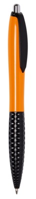 Branded Promotional JUMP BALL PEN in Orange & Black Pen From Concept Incentives.