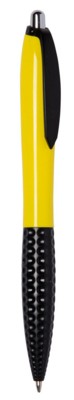 Branded Promotional JUMP BALL PEN in Yellow & Black Pen From Concept Incentives.