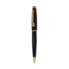 Branded Promotional KIEV METAL BALL PEN in Black with Gold Gilt Trim Pen From Concept Incentives.