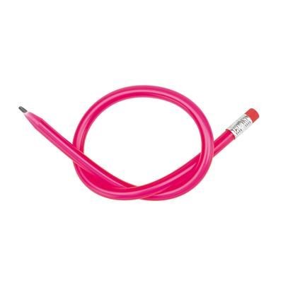 Branded Promotional FLEXIBLE BENDY PENCIL in Pink Pencil From Concept Incentives.