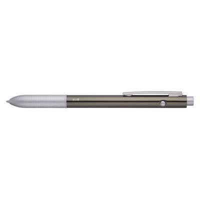 Branded Promotional 3-IN-1 MULTIFUNCTION PEN in Grey & Silver Pen From Concept Incentives.