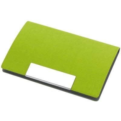 Branded Promotional ATLAS BUSINESS CARD HOLDER in Green Business Card Holder From Concept Incentives.