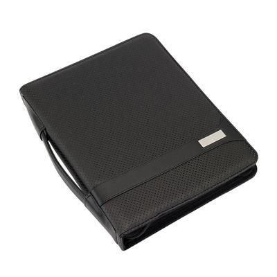 Branded Promotional HILL DALE RING BINDER in Black Ring Binder From Concept Incentives.