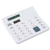 Branded Promotional DESK DUAL POWER CALCULATOR in White Calculator From Concept Incentives.