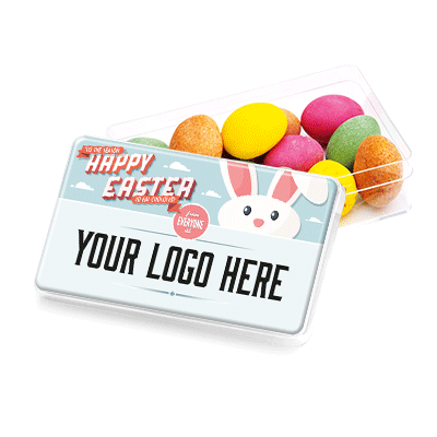 Branded Promotional MAXI RECTANGULAR FOIL WRAPPED CHOCOLATE MINI EGGS Chocolate From Concept Incentives.