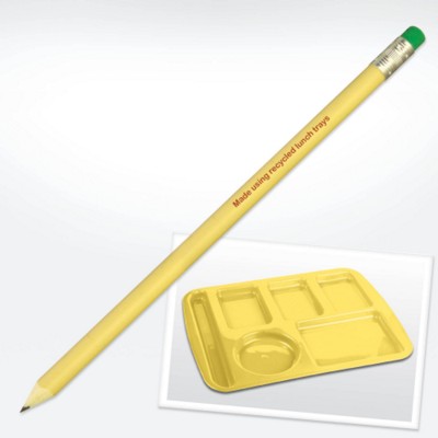Branded Promotional GREEN & GOOD RECYCLED PLASTIC LUNCHTRAY PENCIL with Eraser Pencil From Concept Incentives.