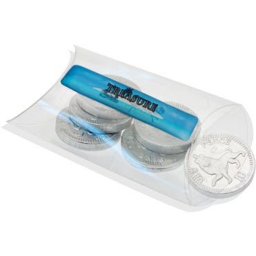 Branded Promotional LARGE POUCH CHOCOLATE COIN Chocolate From Concept Incentives.