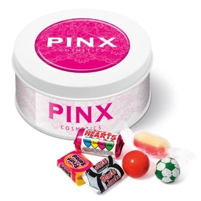 Branded Promotional TREAT TIN RETRO SWEETS Sweets From Concept Incentives.