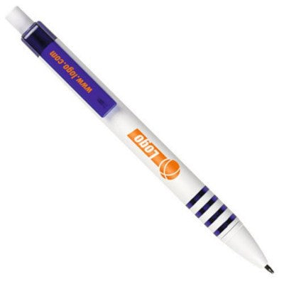 Branded Promotional STRIPER PEN in Blue Pen From Concept Incentives.