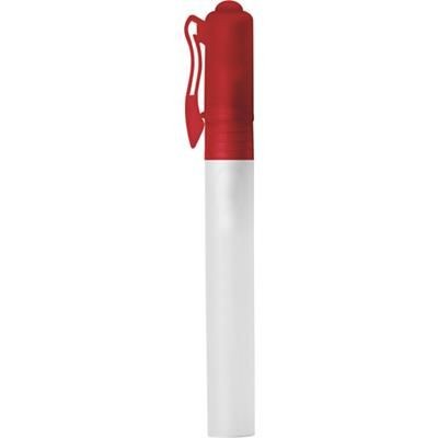 Branded Promotional HAND CLEANING SPRAY GEL PEN in Red Soap From Concept Incentives.