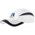 Branded Promotional QUALIFIER 6 PANEL MESH CAP in White Solid-navy Baseball Cap From Concept Incentives.