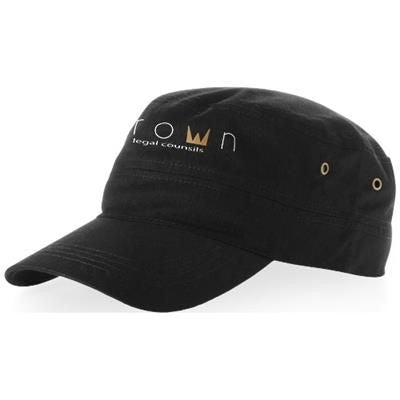 Branded Promotional SAN DIEGO CAP in Black Solid Baseball Cap From Concept Incentives.