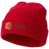 Branded Promotional IRWIN BEANIE in Red Hat From Concept Incentives.