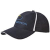 Branded Promotional MOMENTUM 6-PANEL COOL FIT SANDWICH CAP in Navy Baseball Cap From Concept Incentives.