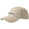 Branded Promotional MOMENTUM 6-PANEL COOL FIT SANDWICH CAP in Khaki Baseball Cap From Concept Incentives.