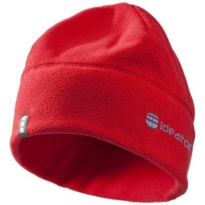 Branded Promotional CALIBER BEANIE in Red Hat From Concept Incentives.