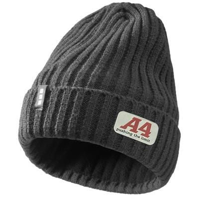 Branded Promotional SPIRE BEANIE in Grey Hat From Concept Incentives.