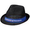 Branded Promotional TRILBY SET BK HAT BL RIBBON in Black Solid-blue Hat From Concept Incentives.