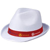 Branded Promotional TRILBY SET WH HAT RD RIBBON in White Solid-red Hat From Concept Incentives.