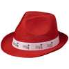 Branded Promotional TRILBY SET RD HAT WH RIBBON in Red-white Solid Hat From Concept Incentives.